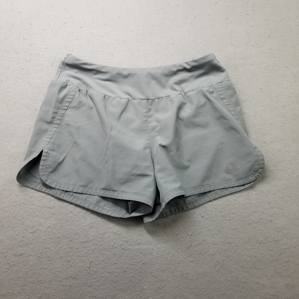 Nike Dri-Fit Shorts Womens Size S Gray Lined Workout Running Jogging